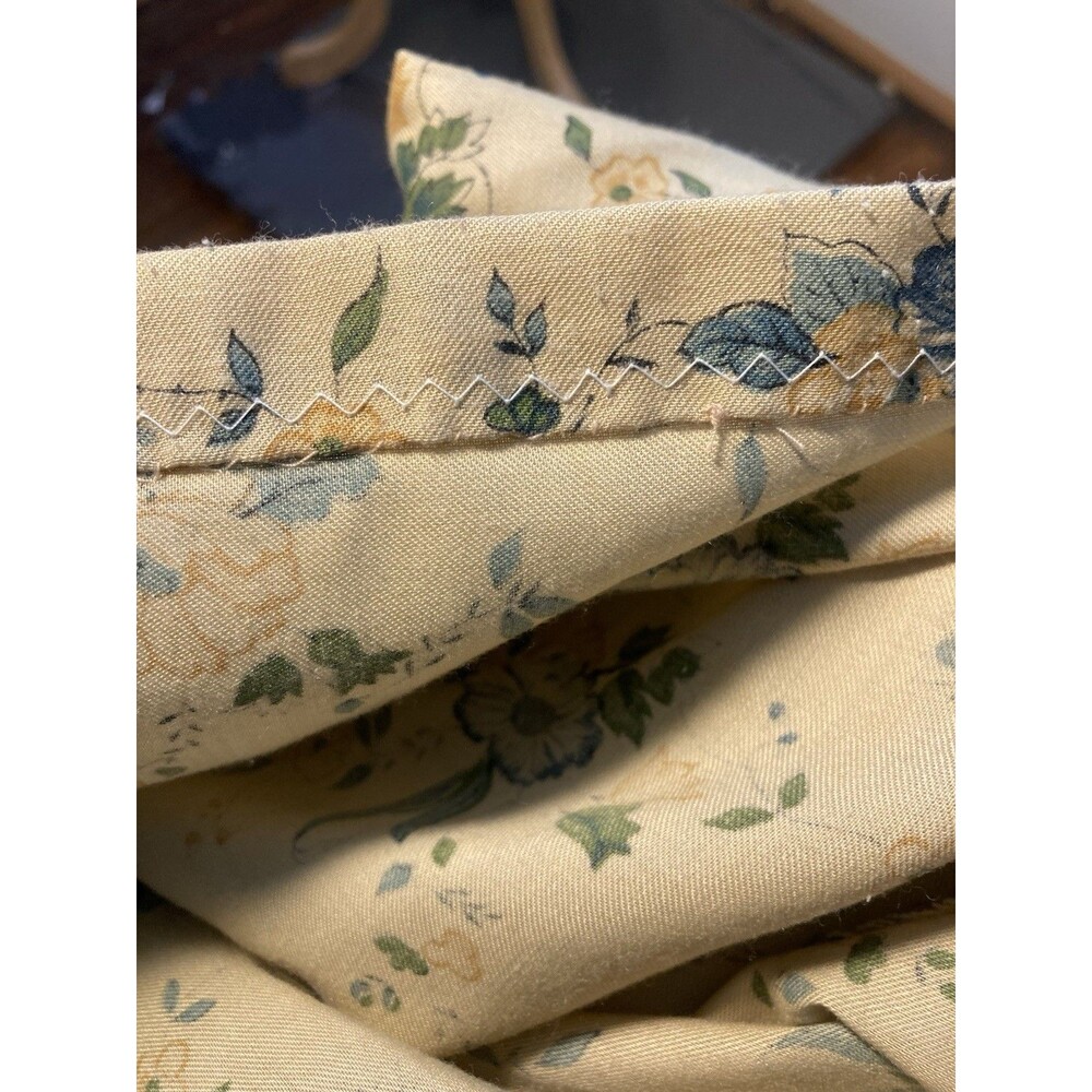 Antique Vintage 1930s / 40s Beige Printed Floral Cotton Dress Prairie Cottage - Picture 12 of 12